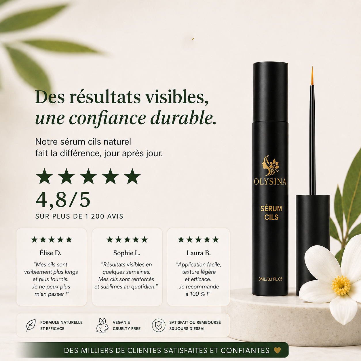Sérum naturel EXTRA fortifiant pour cils
