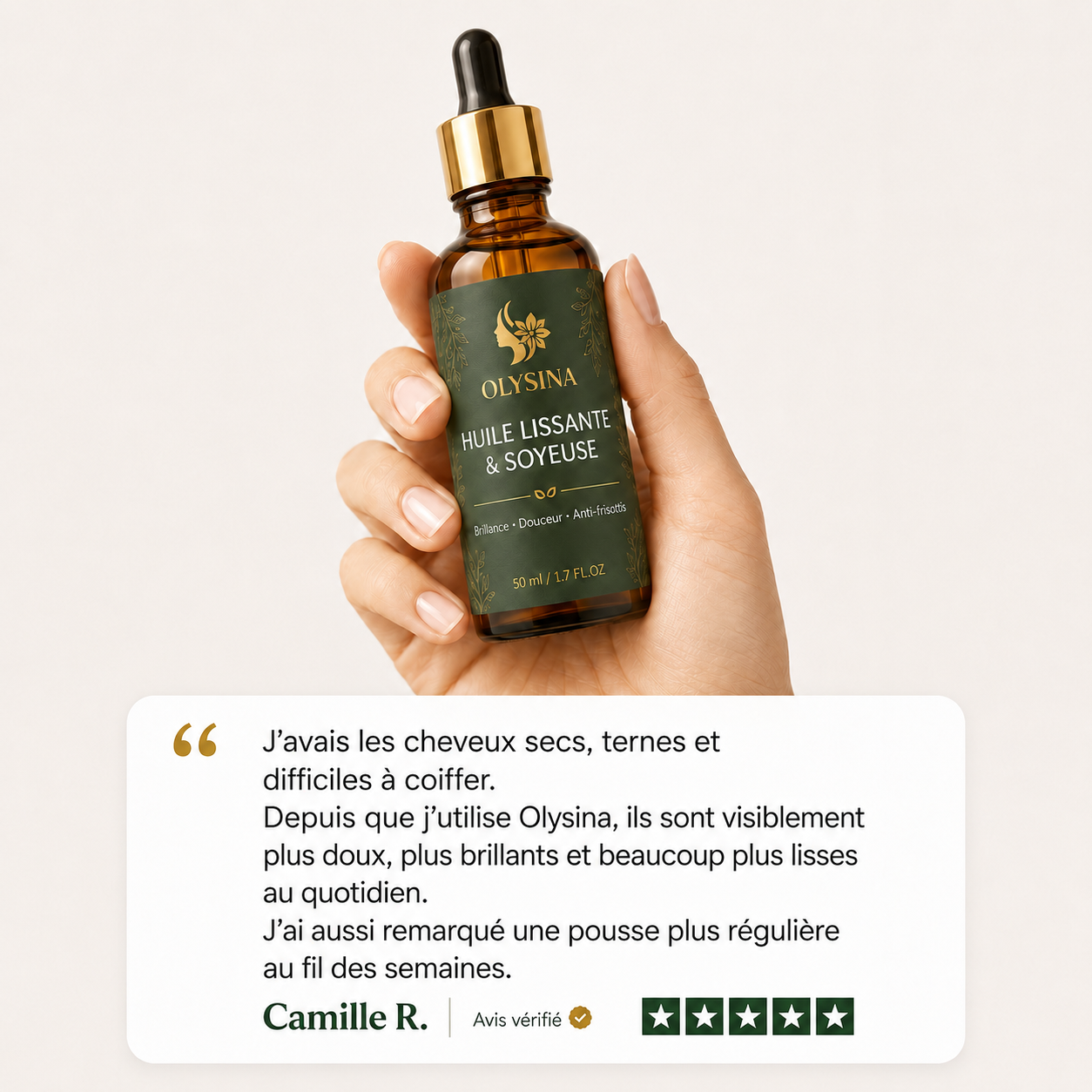 Huile pousse & lissage naturel